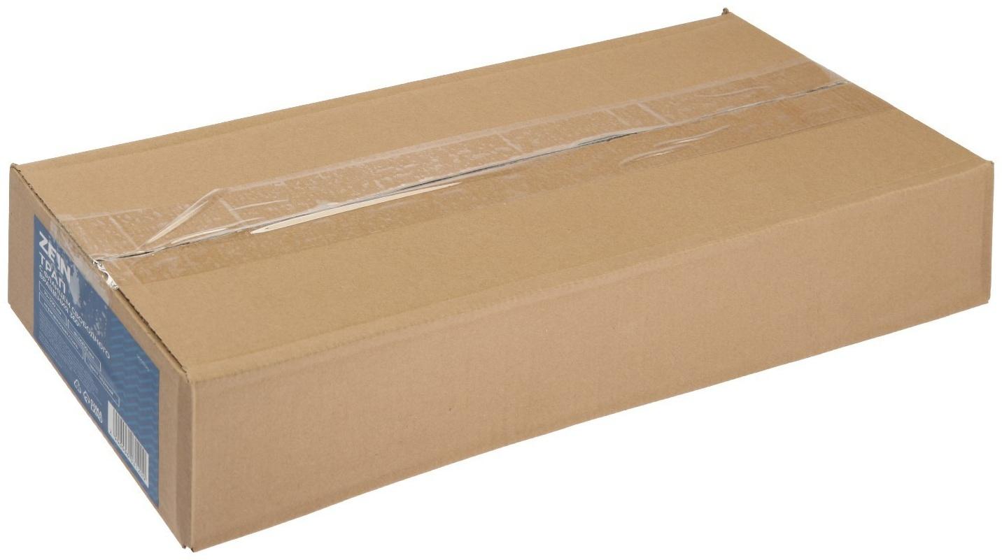 Трап ZEIN, c флaнцeм свободного вращения 360°, 7х50 см, d=40/50 мм, нерж. сталь, черный