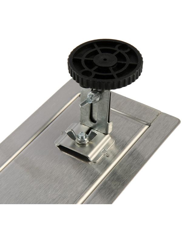 Трап ZEIN, c флaнцeм свободного вращения 360°, 7х60 см, d=40/50 мм, нерж. сталь, сатин