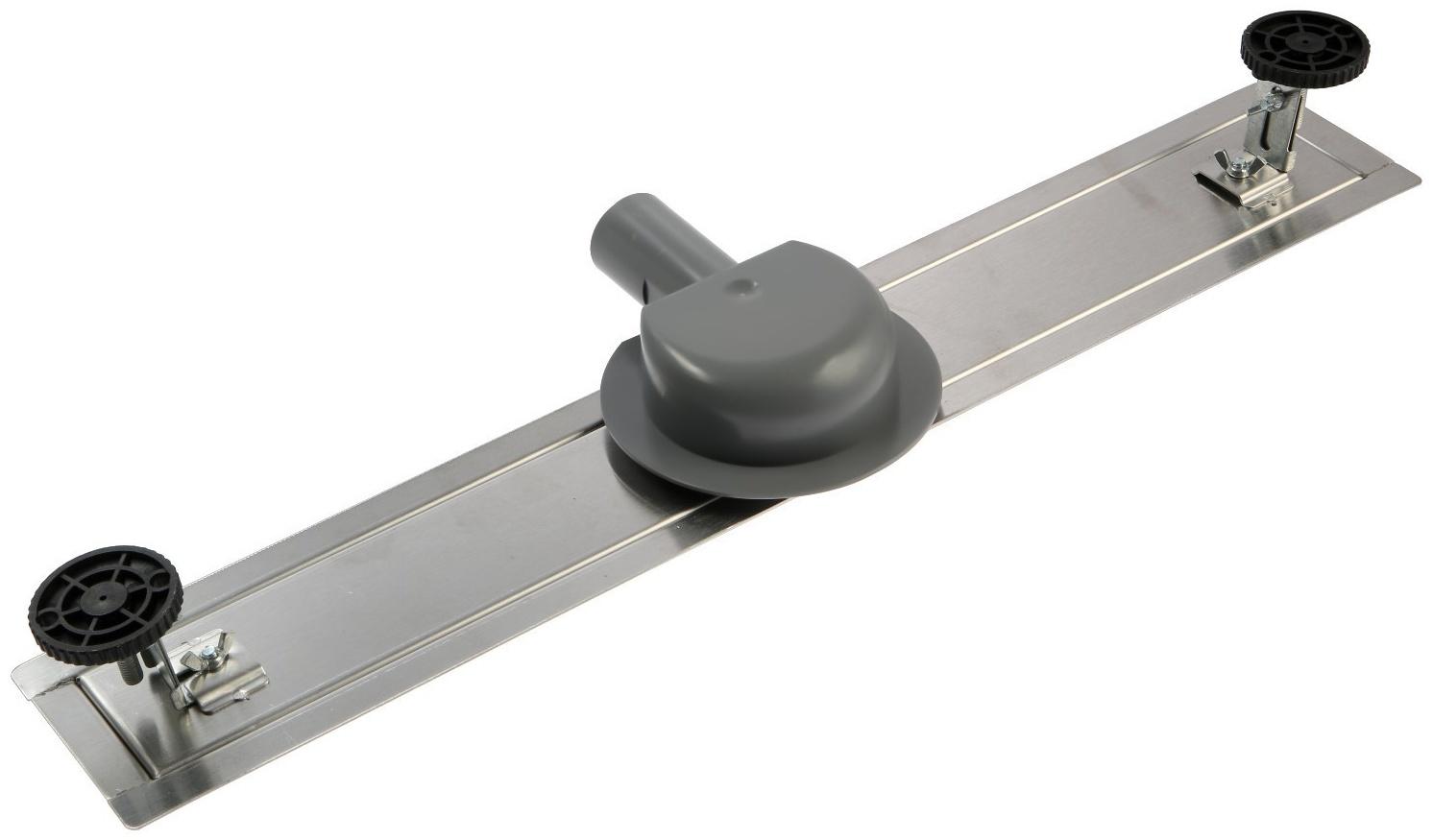 Трап ZEIN, c флaнцeм свободного вращения 360°, 7х60 см, d=40/50 мм, нерж. сталь, сатин