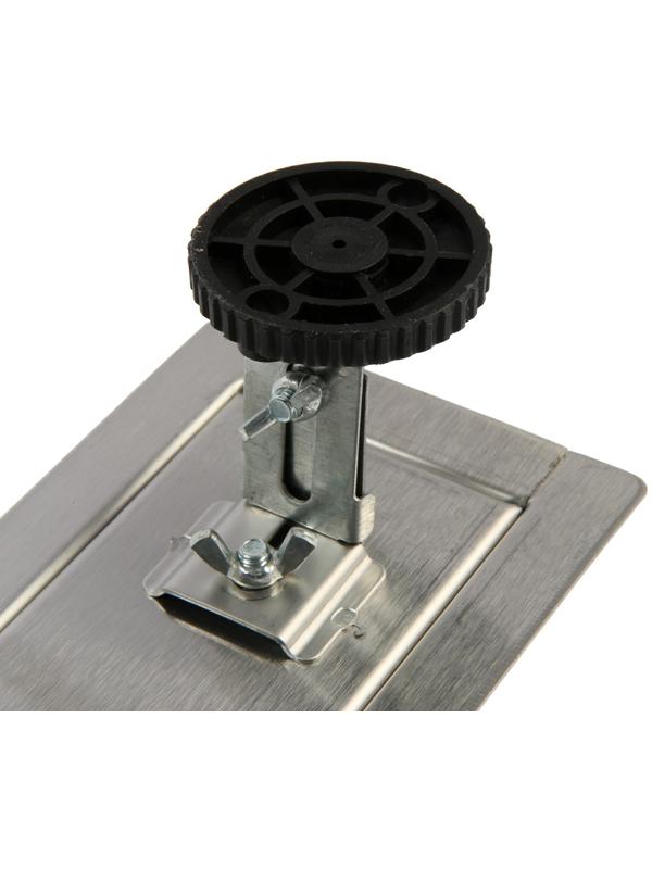 Трап ZEIN, c флaнцeм свободного вращения 360°, 7х60 см, d=40/50 мм, нерж. сталь, сатин