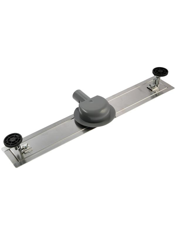 Трап ZEIN, c флaнцeм свободного вращения 360°, 7х60 см, d=40/50 мм, нерж. сталь, сатин