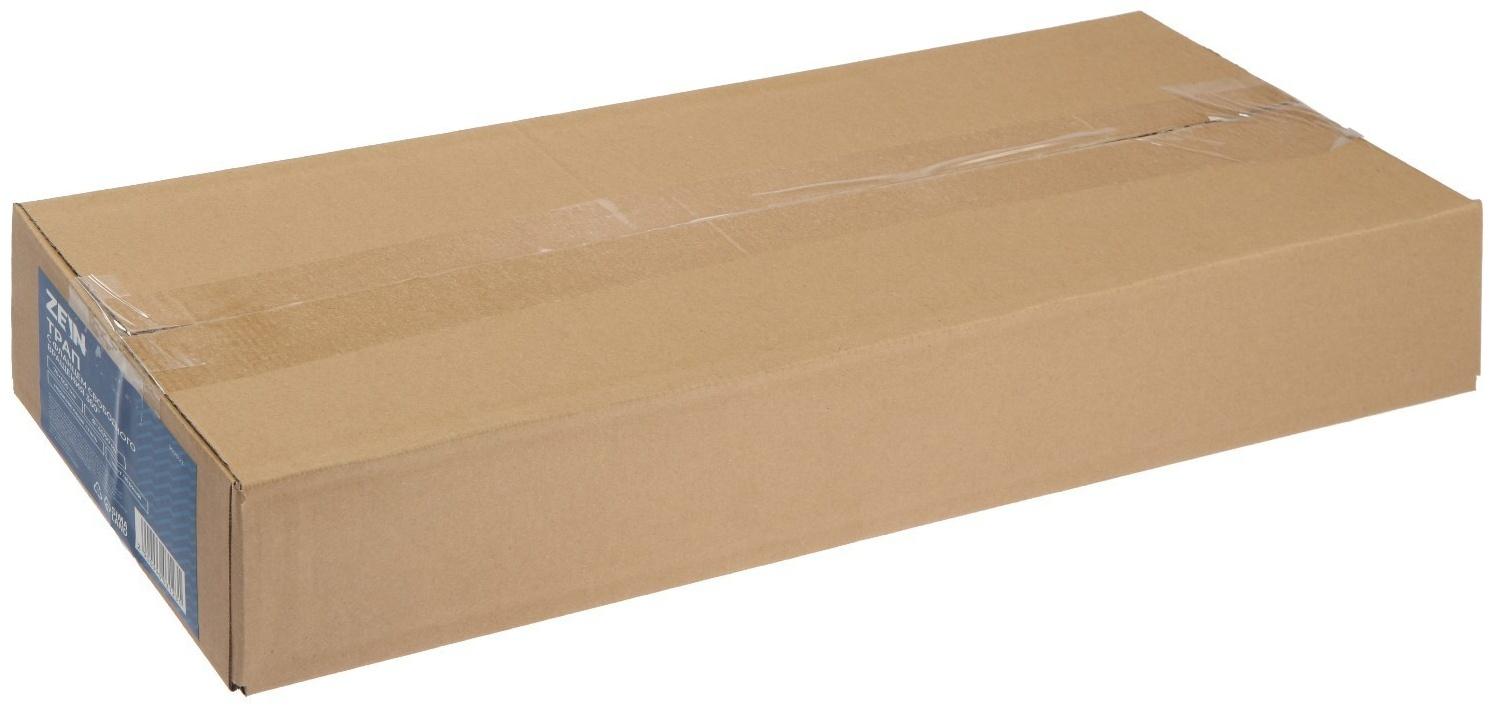 Трап ZEIN, c флaнцeм свободного вращения 360°, 7х60 см, d=40/50 мм, нерж. сталь, черный