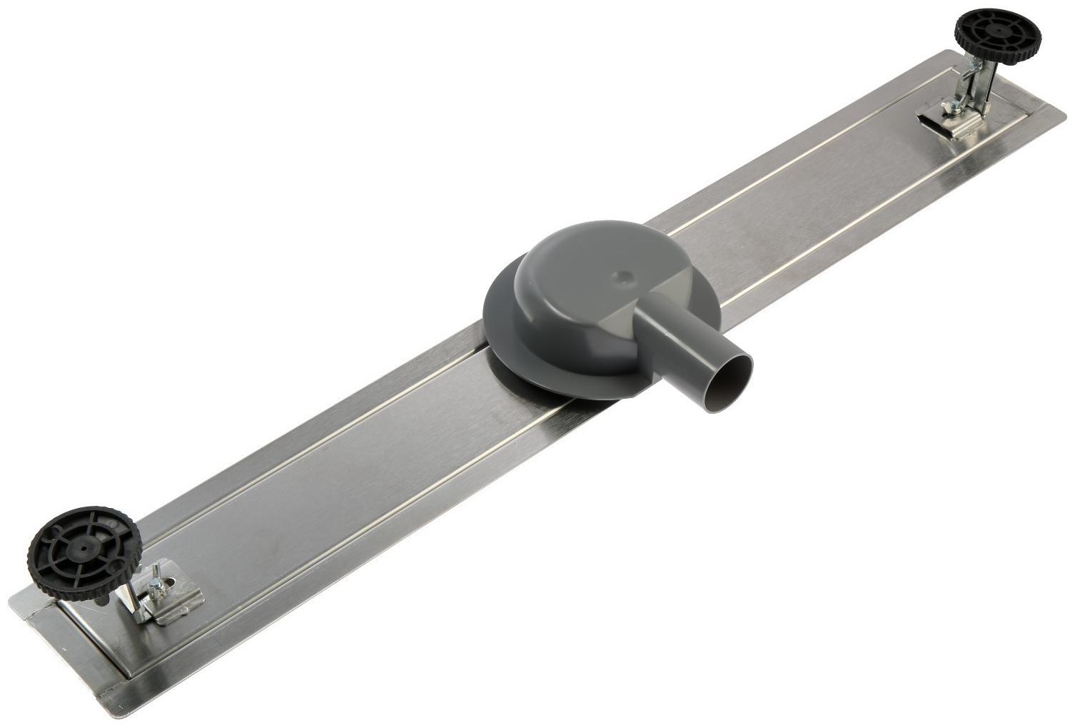 Трап ZEIN, c флaнцeм свободного вращения 360°, 7х70 см, d=40/50 мм, нерж. сталь, сатин