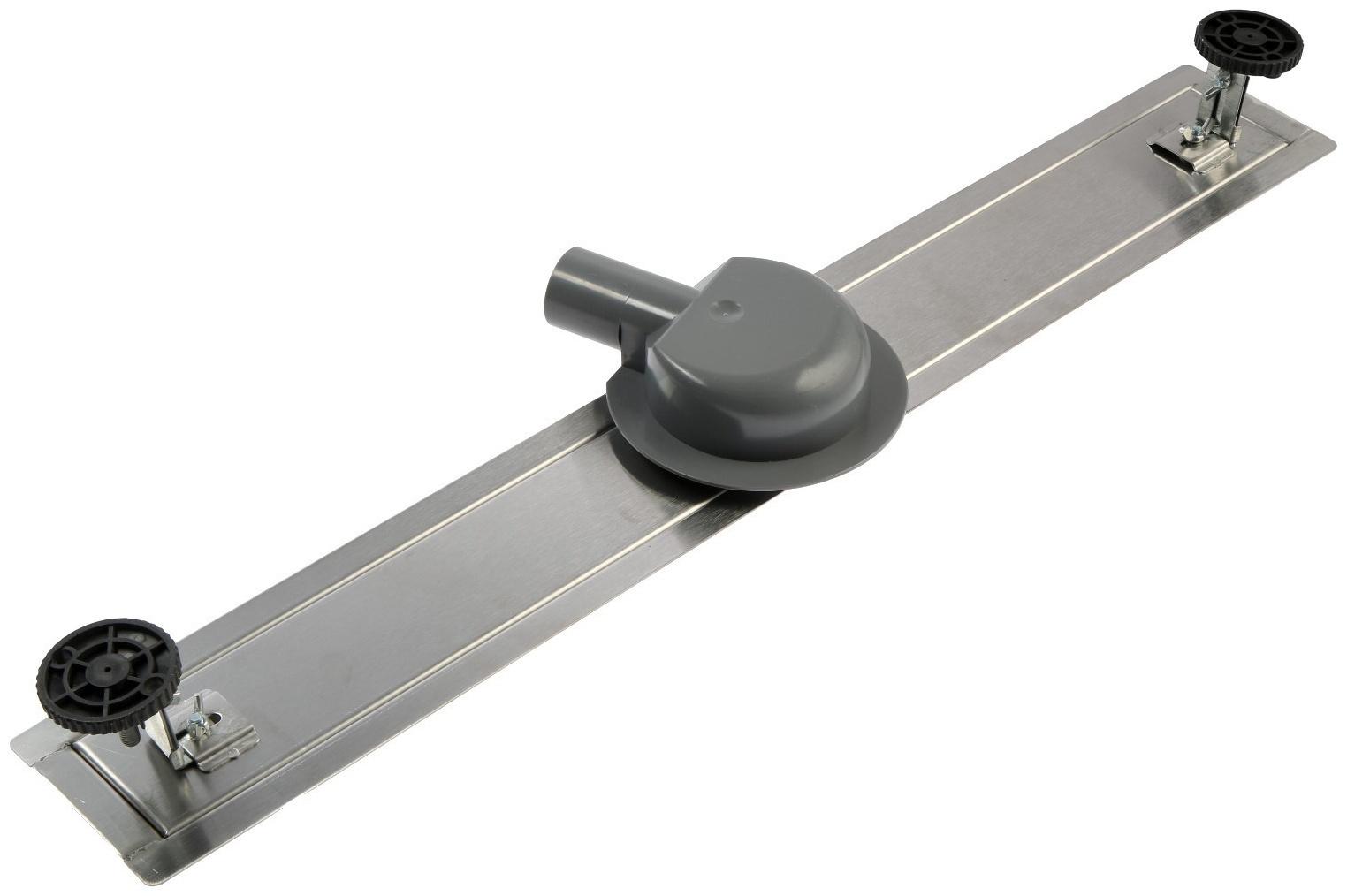 Трап ZEIN, c флaнцeм свободного вращения 360°, 7х70 см, d=40/50 мм, нерж. сталь, сатин