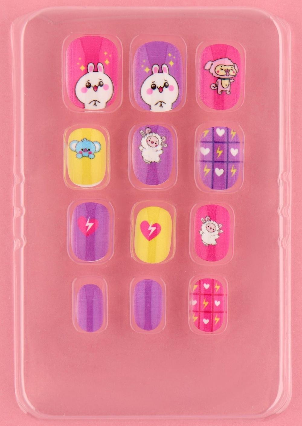 Детские накладные ногти «Милашка», 12 шт