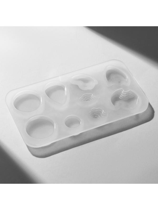 Молд силиконовый для изготовления украшений из эпоксидной смолы, 9 форм