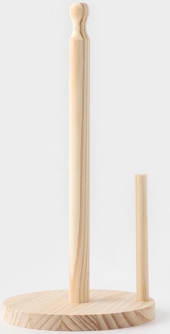 Держатель для бумажных полотенец с фиксатором, сосна