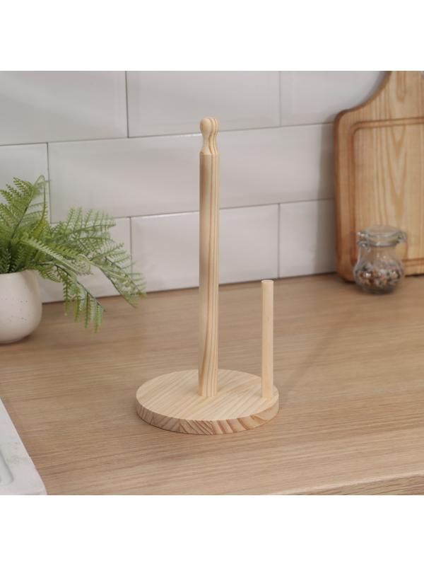 Держатель для бумажных полотенец с фиксатором, сосна