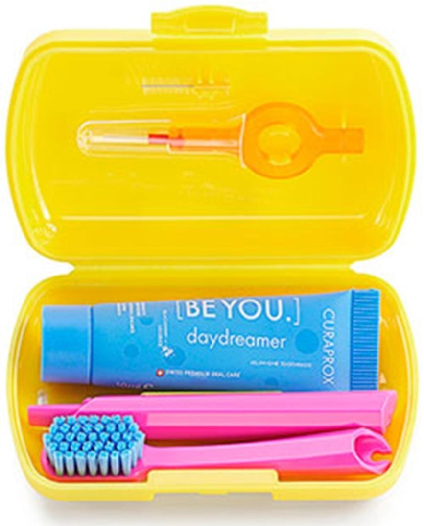 Дорожный набор Curaprox BE YOU в желтом боксе , 4 предмета