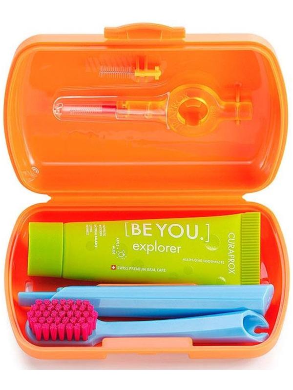 Дорожный набор Curaprox BE YOU в оранжером боксе , 4 предмета