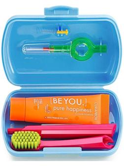 Дорожный набор Curaprox BE YOU в синем боксе , 4 предмета
