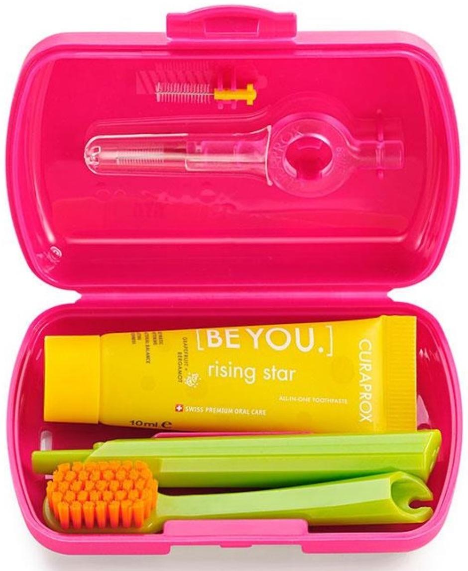 Дорожный набор Curaprox BE YOU в красном боксе , 4 предмета