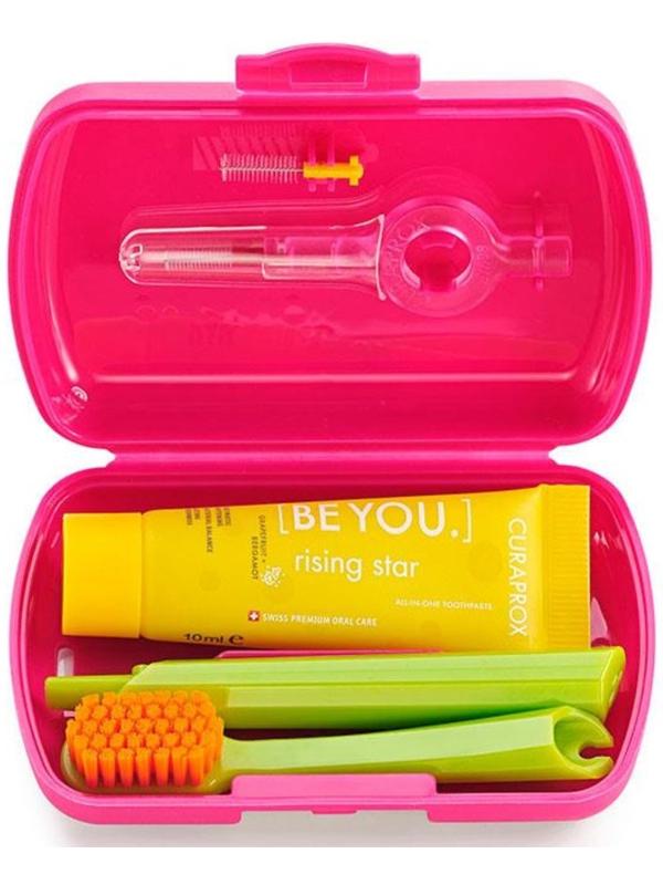 Дорожный набор Curaprox BE YOU в красном боксе , 4 предмета