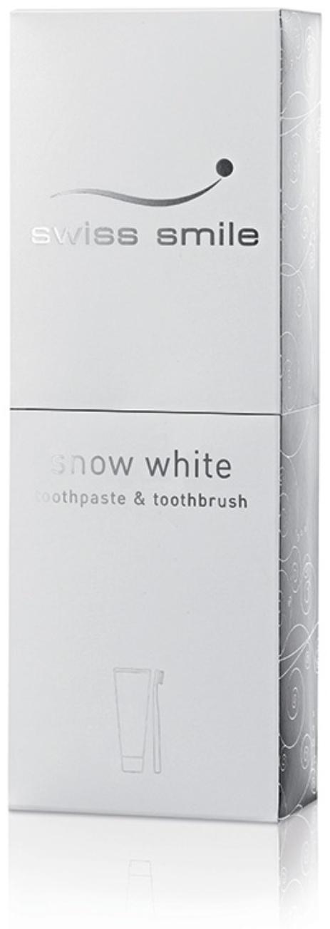 Набор SWISS SMILE зубная паста Snow White и зубная щетка, отбеливающая