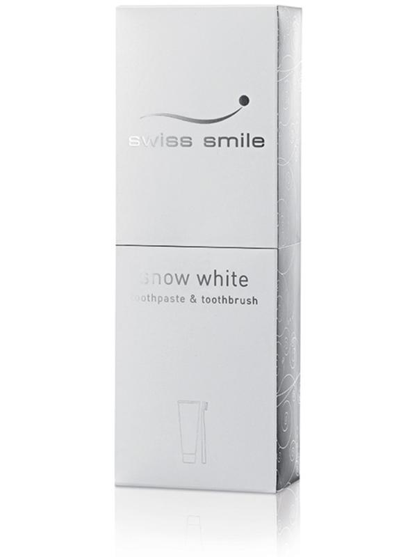 Набор SWISS SMILE зубная паста Snow White и зубная щетка, отбеливающая