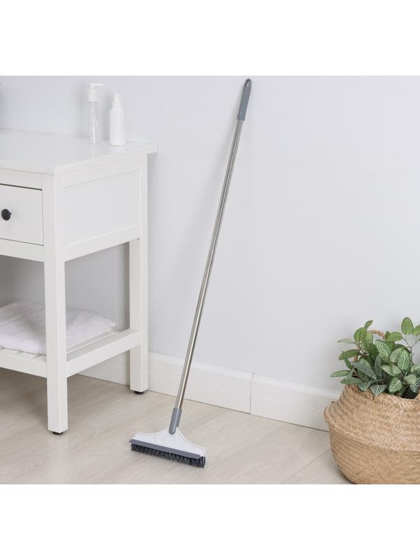 Щётка для пола и мытья труднодоступных мест, стыков, с водосгоном, ворс углом, 3 см, 107×22×4,5 см