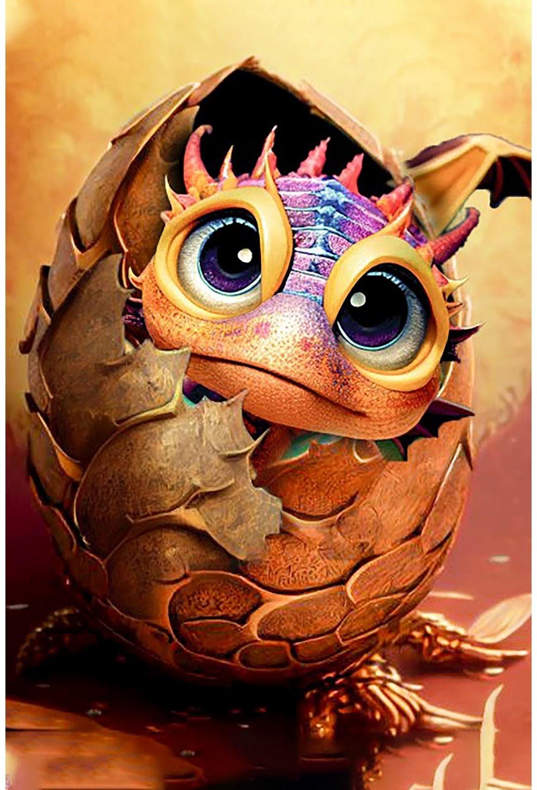 Алмазная мозаика «Чудо дракон» 20 × 30 см, без подрамника