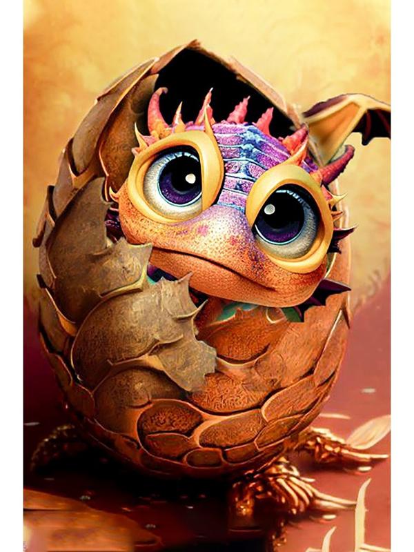 Алмазная мозаика «Чудо дракон» 20 × 30 см, без подрамника