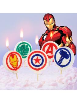 Свеча в торт набор, Мстители, 5 шт