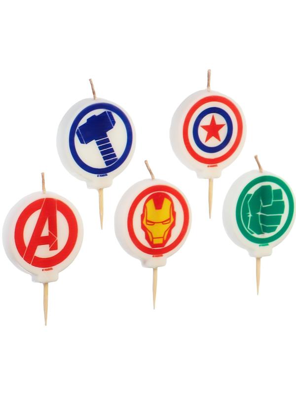 Свеча в торт набор, Мстители, 5 шт