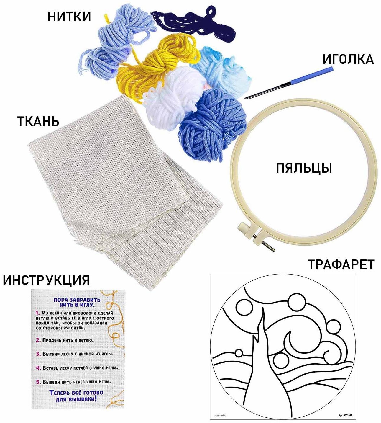 Набор для творчества «Ковровая вышивка. Ночь»