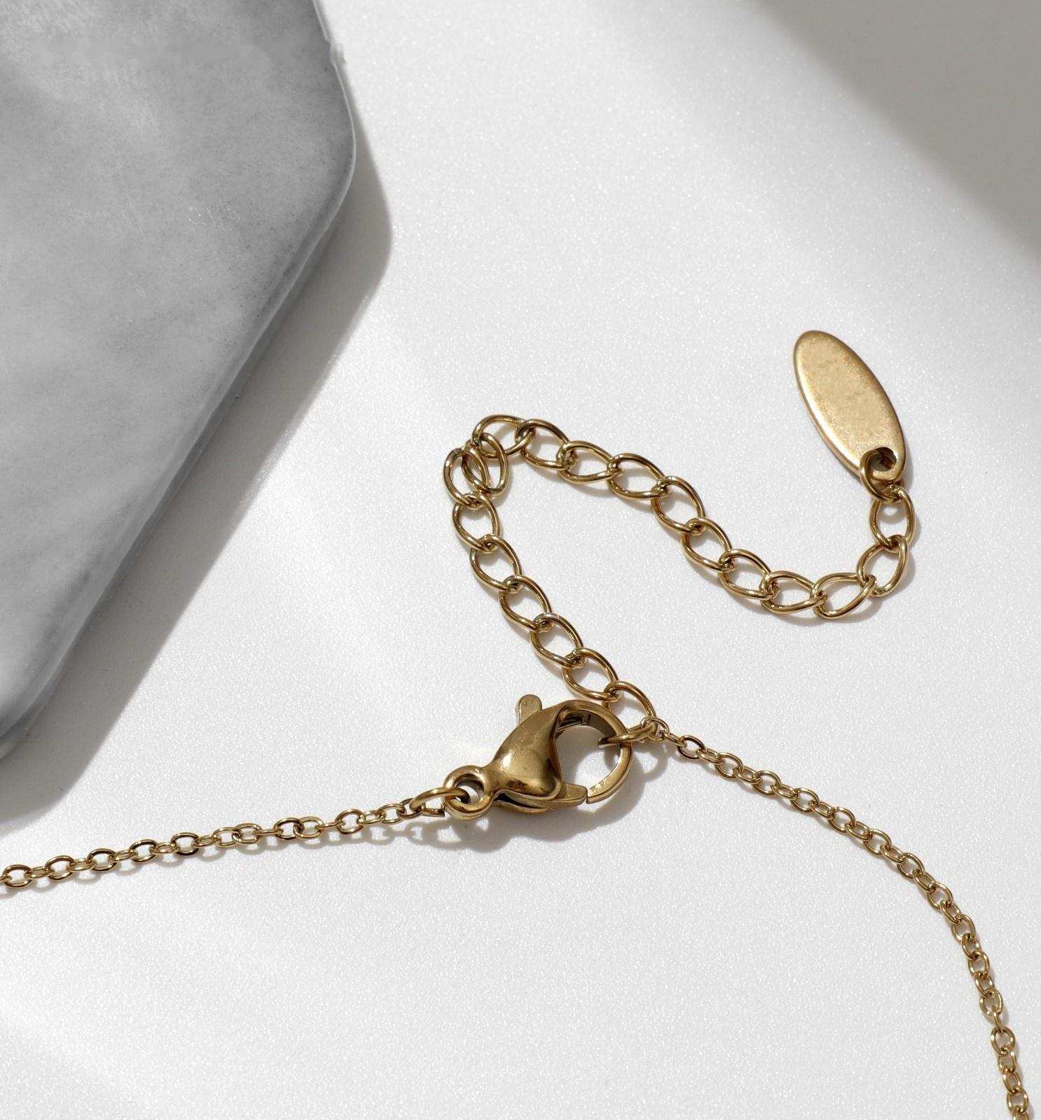 Кулон XUPING крестик мини, цвет белый в золоте, 40 см