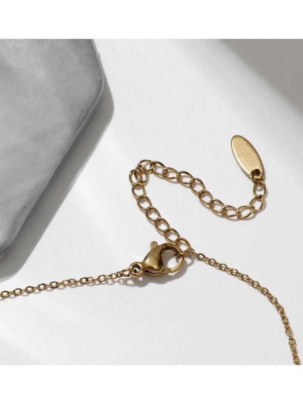 Кулон XUPING крестик мини, цвет белый в золоте, 40 см