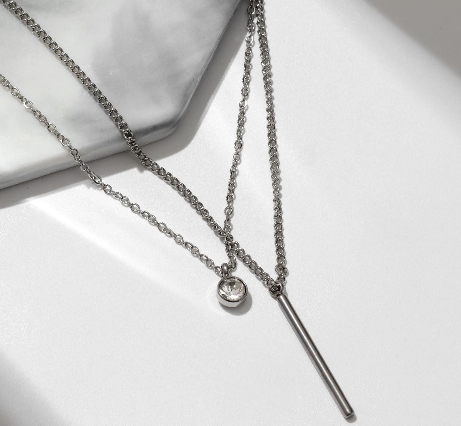 Кулон XUPING утончённость, цвет серебро, 40 см