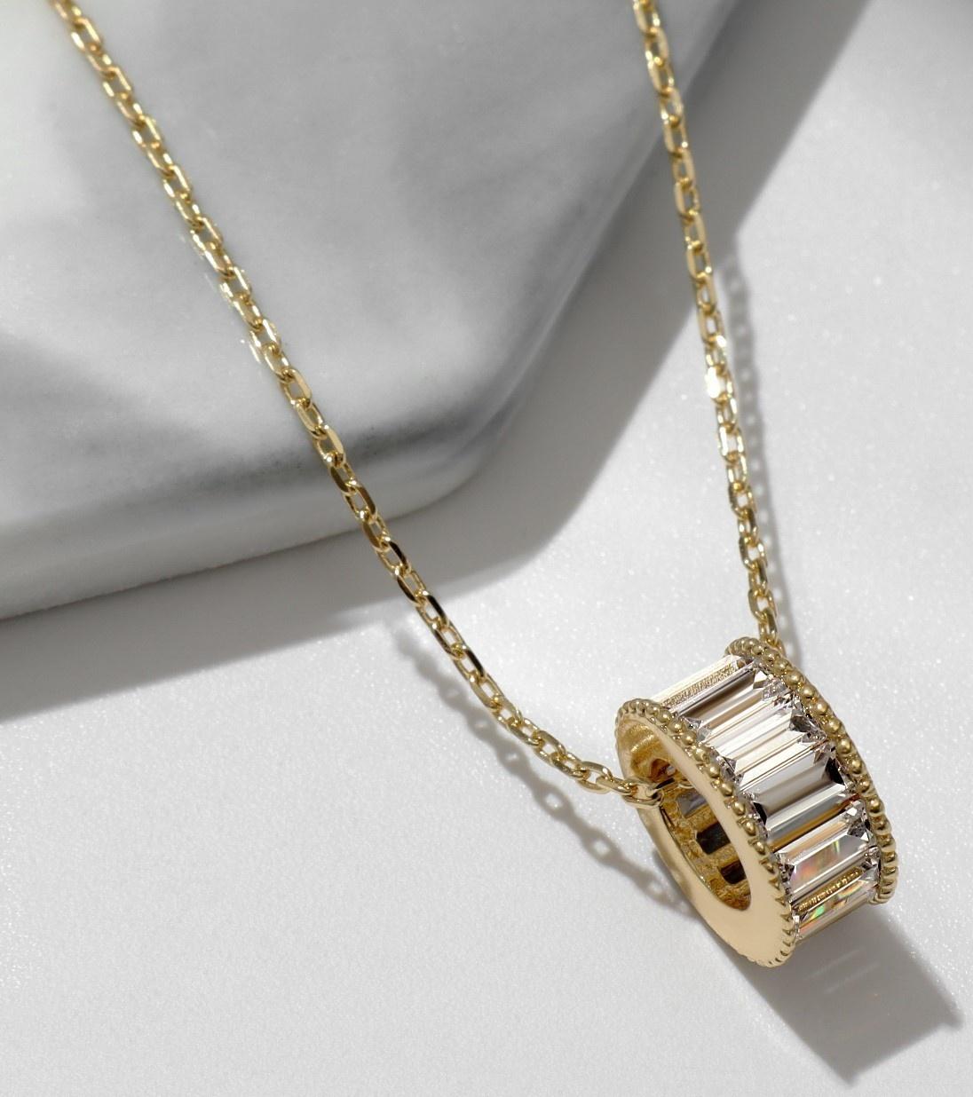 Кулон XUPING кольцо, цвет золото, 40 см