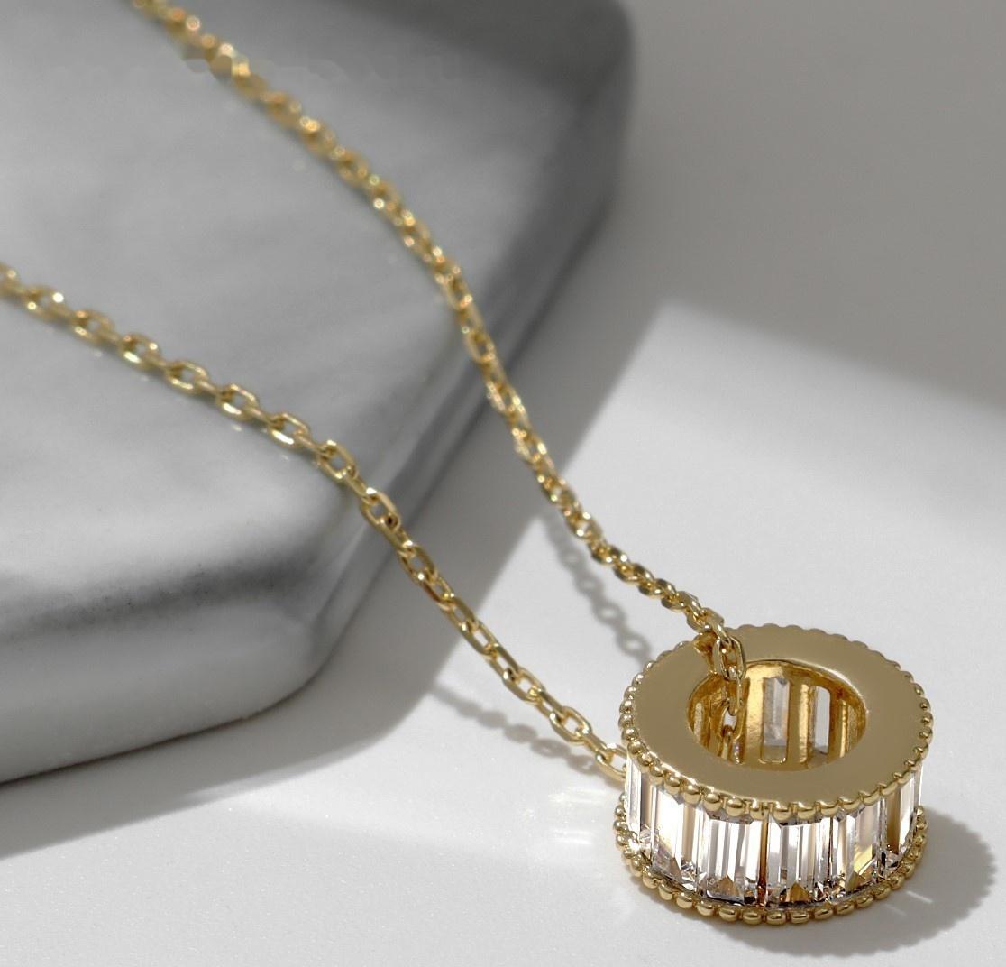 Кулон XUPING кольцо, цвет золото, 40 см