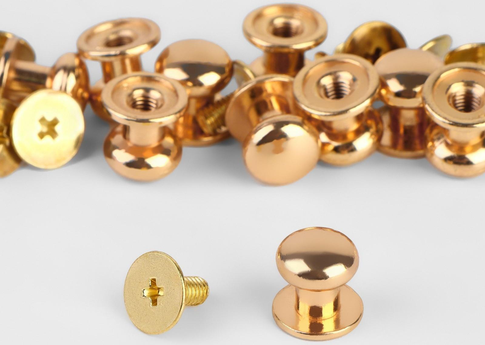 Кобурный винт d = 7,9/8,5 × 8,5 мм, 10 шт, цвет золотой