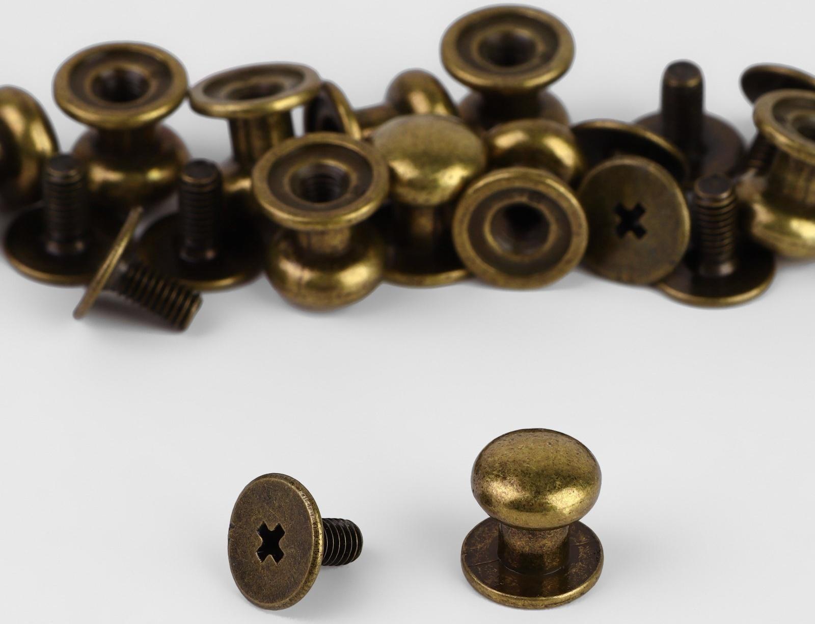 Кобурный винт d = 7,9/8,5 × 8,5 мм, 10 шт, цвет бронзовый