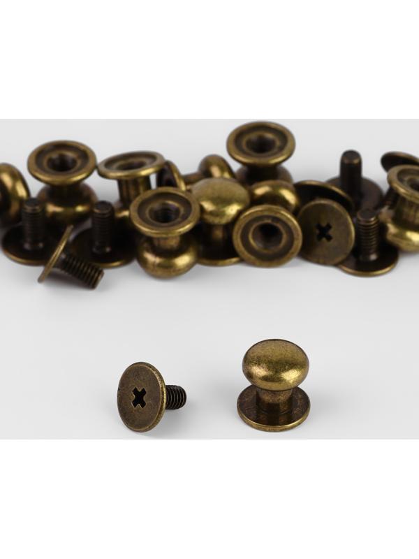 Кобурный винт d = 7,9/8,5 × 8,5 мм, 10 шт, цвет бронзовый