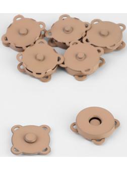 Кнопки магнитные пришивные, d = 18 мм, 6 шт, цвет бежевый матовый