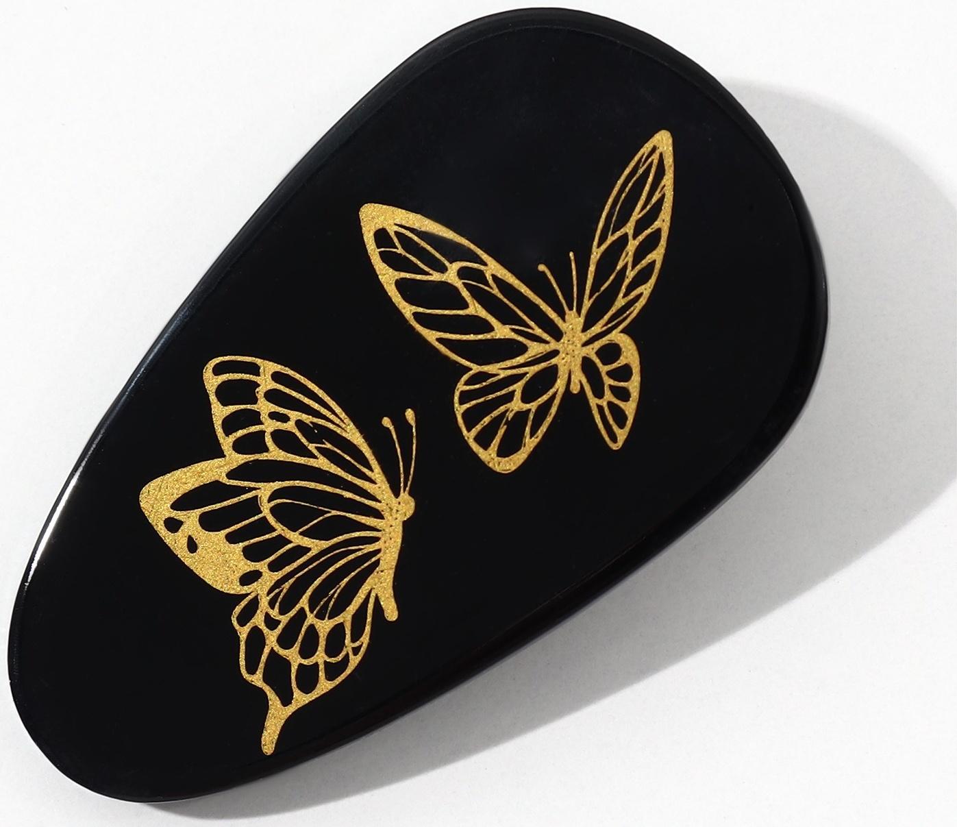 Заколка для волос акриловая каплевидная 