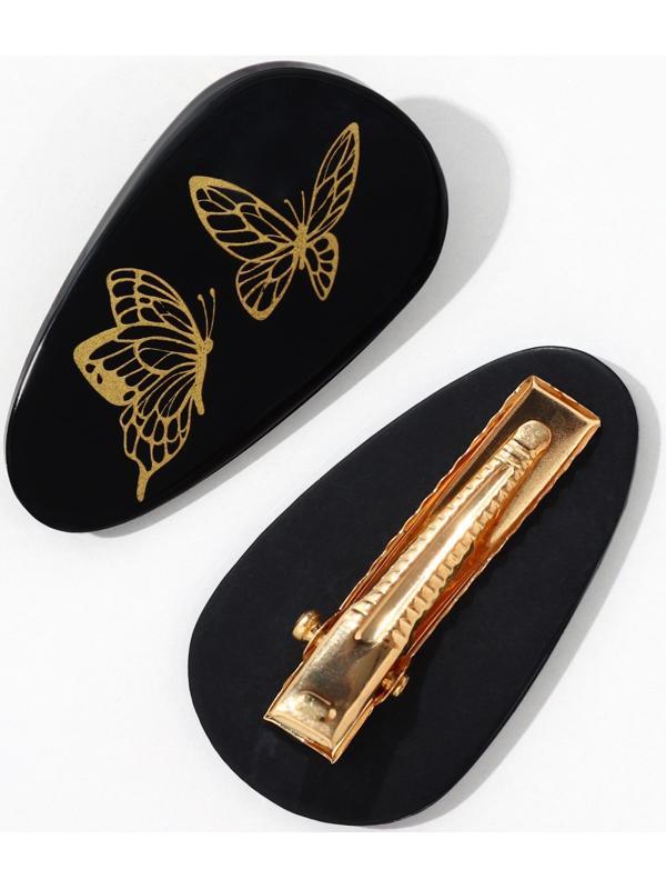 Заколка для волос акриловая каплевидная 