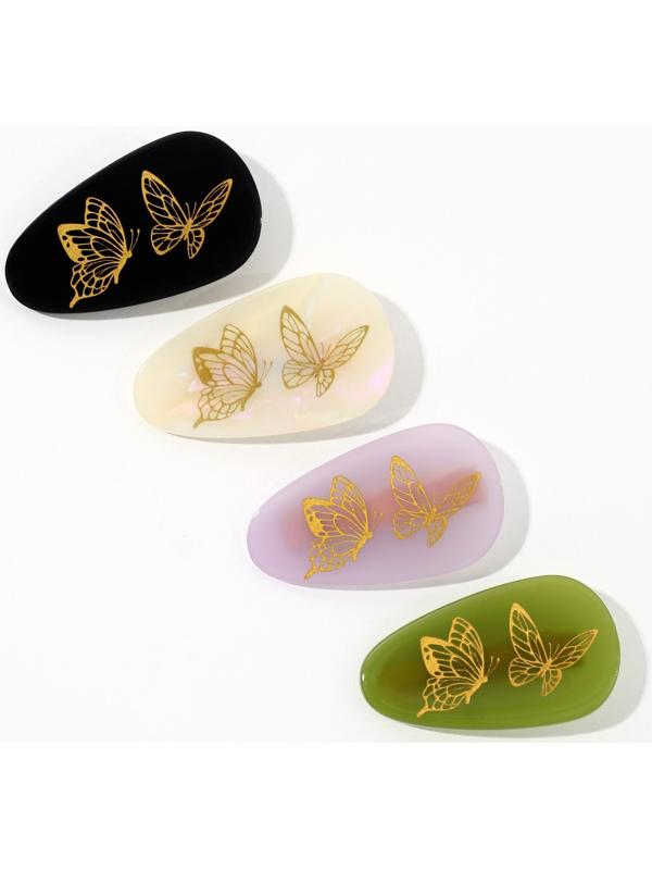 Заколка для волос акриловая каплевидная 