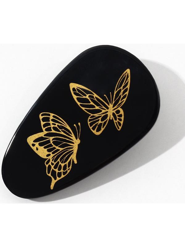 Заколка для волос акриловая каплевидная 