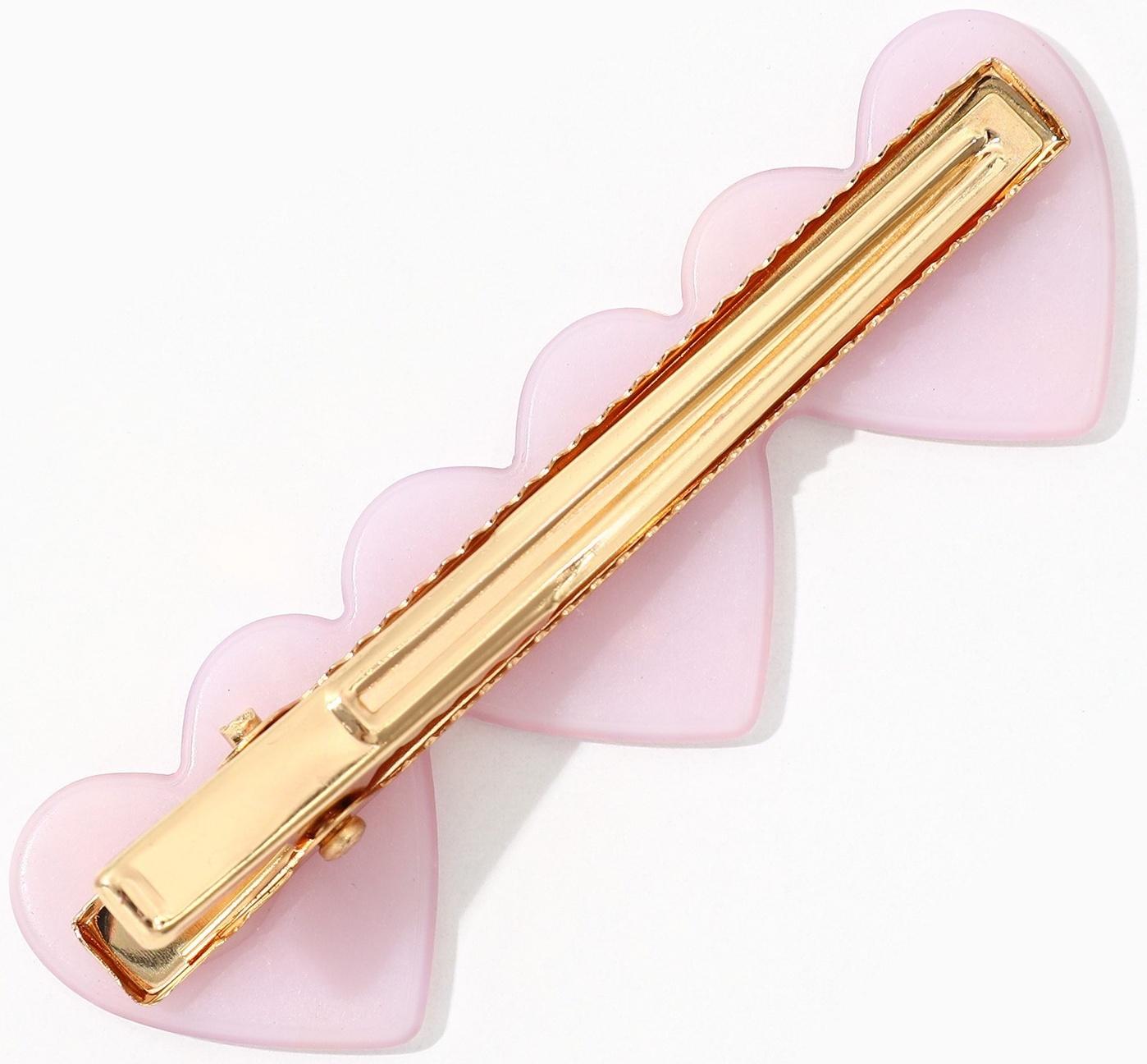 Заколка для волос  акриловая  Love, микс, 5.5 х 1.5 см