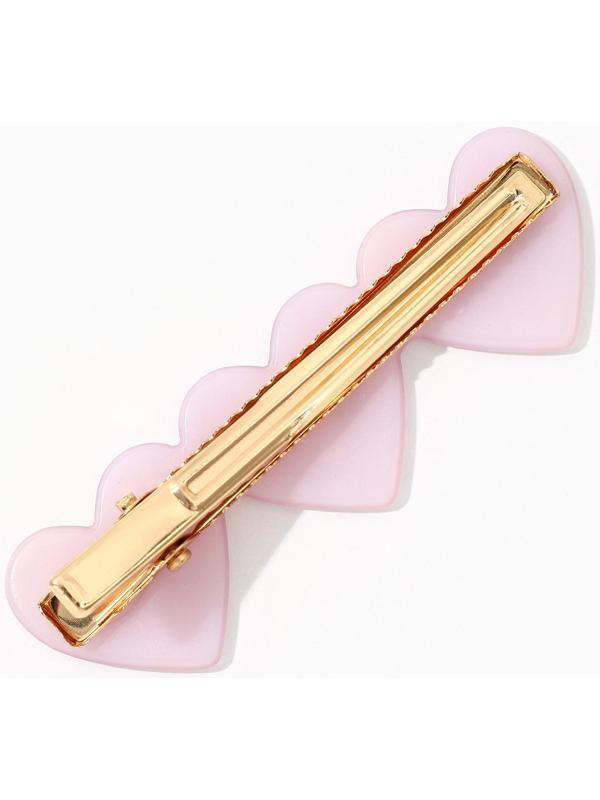Заколка для волос  акриловая  Love, микс, 5.5 х 1.5 см