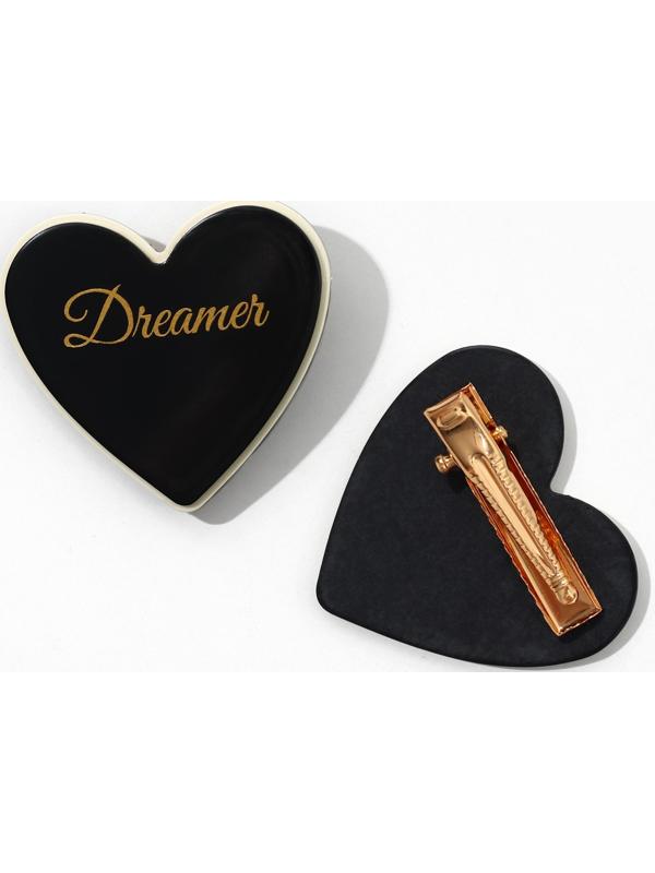 Заколка для волос  акриловая  Dreamer, микс, 3.5 х 3.5 см