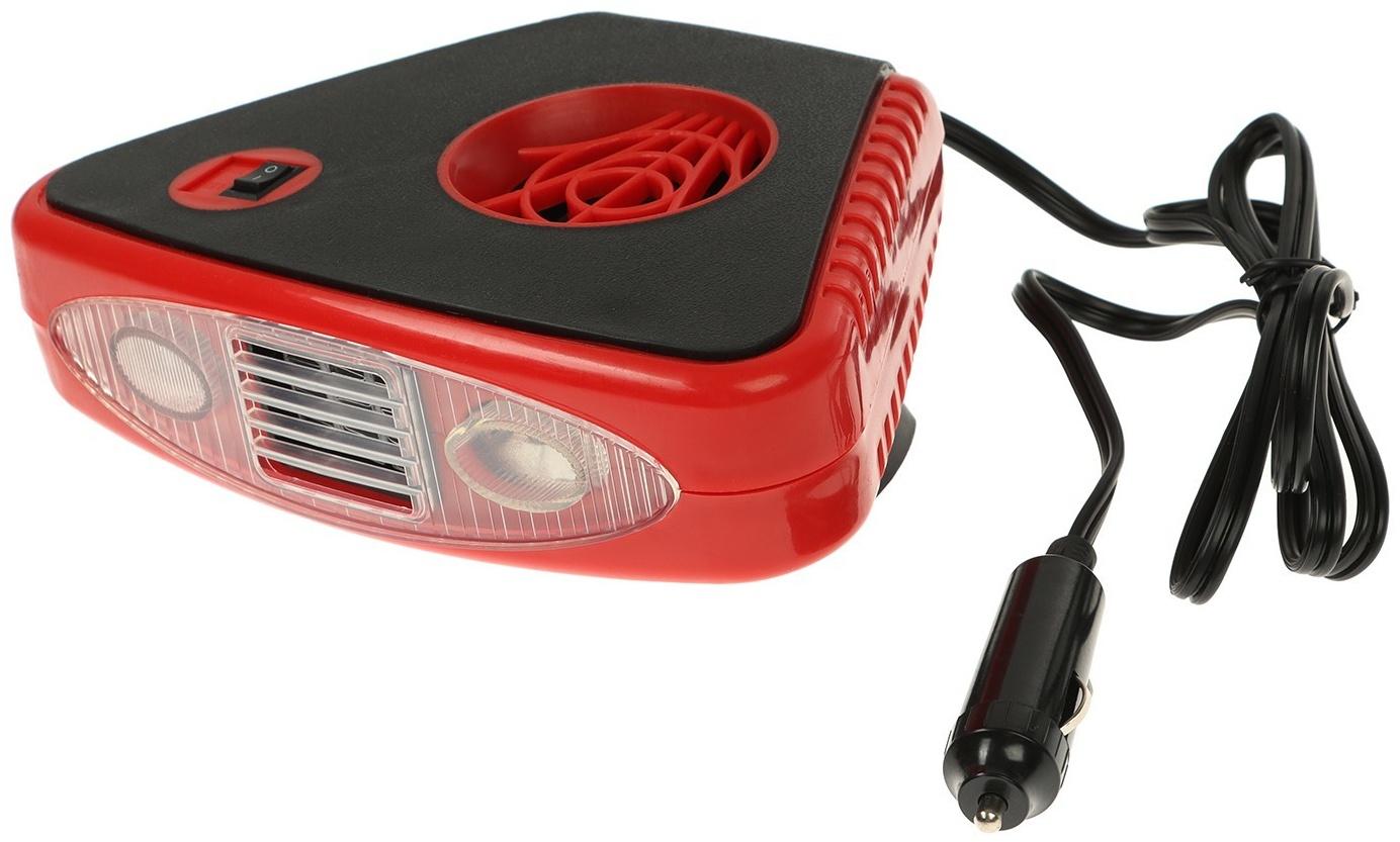 Тепловентилятор в автомобиль, 12 В, 150 Вт, подсветка, выносная ручка, провод 1,3 м