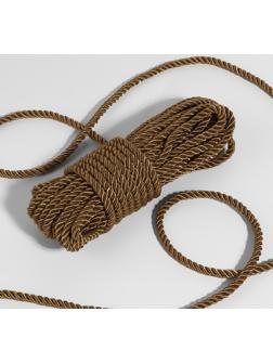 Шнур витой, d = 5 мм, 9 ± 1 м, цвет кофейный