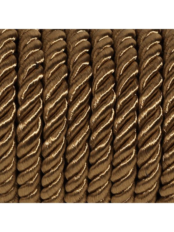 Шнур витой, d = 5 мм, 9 ± 1 м, цвет кофейный