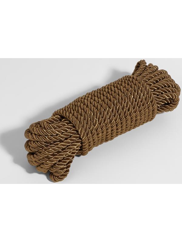 Шнур витой, d = 5 мм, 9 ± 1 м, цвет кофейный