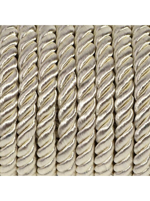 Шнур витой, d = 5 мм, 9 ± 1 м, цвет перламутровый