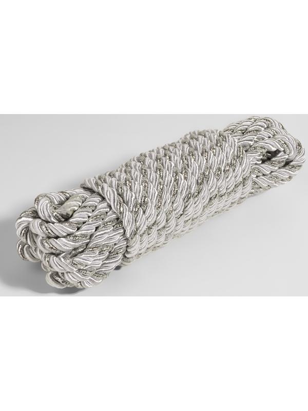 Шнур витой, d = 8 мм, 9 ± 1 м, цвет серебряный