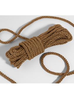 Шнур витой, d = 8 мм, 9 ± 1 м, цвет кофейный