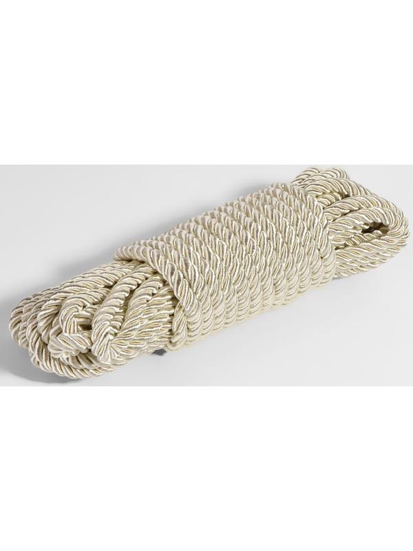 Шнур витой, d = 8 мм, 9 ±1 м, цвет перламутровый