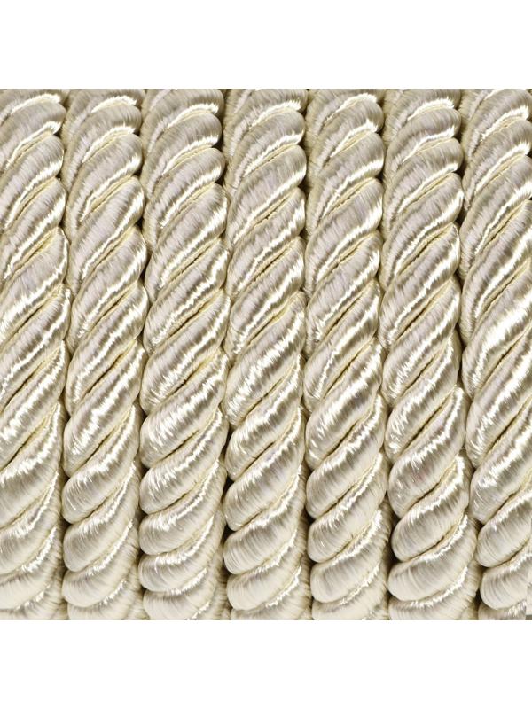 Шнур витой, d = 8 мм, 9 ±1 м, цвет перламутровый